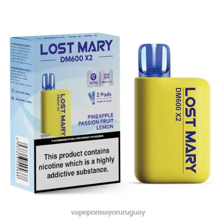 F6J4N478 - Vape por mayor Uruguay LOST MARY DM600 X2 piña maracuyá limón