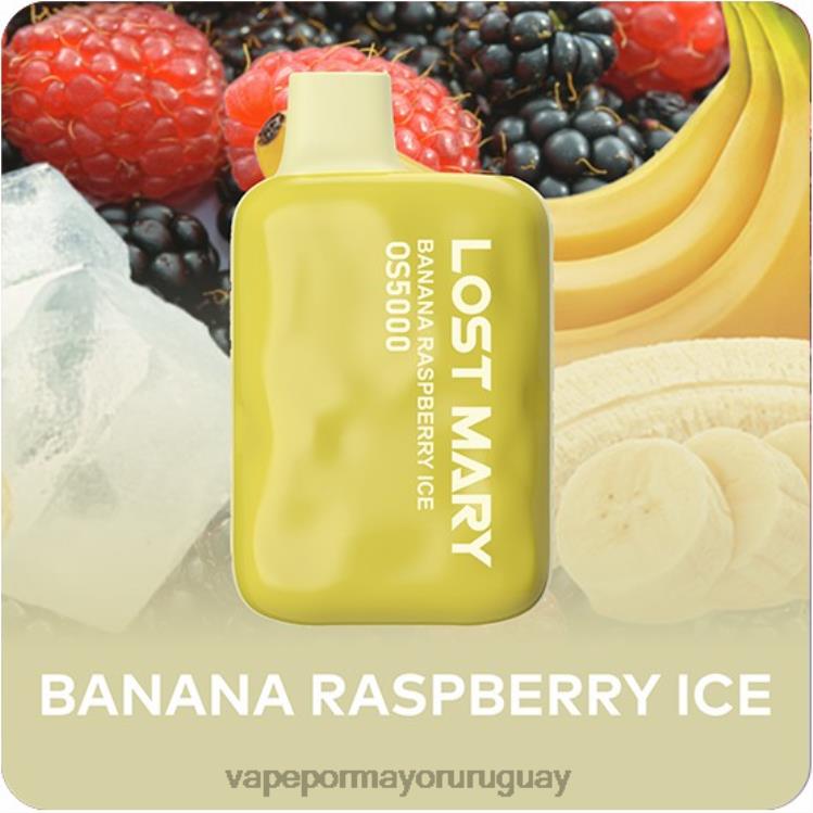 hielo de frambuesa y plátano