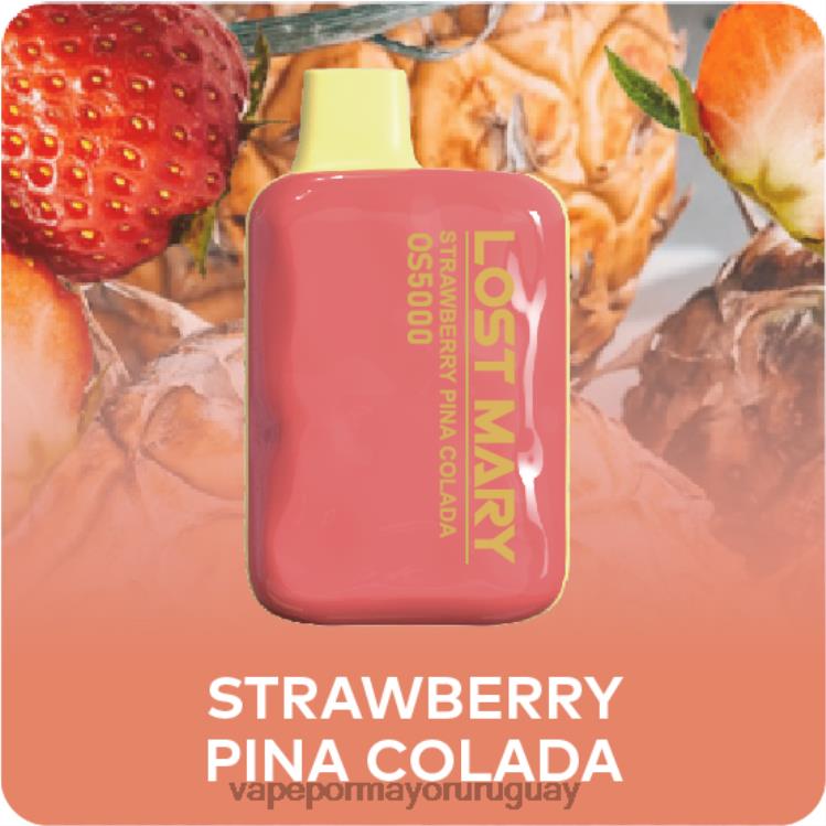 F6J4N501 - liquido Vape Uruguay LOST MARY OS5000 piña colada de fresa