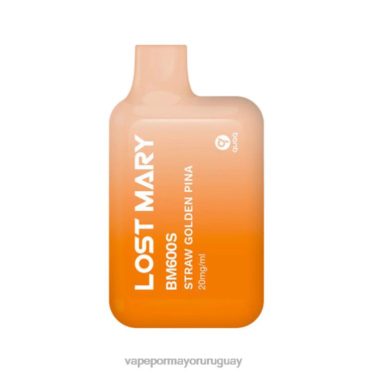 F6J4N415 - vaporizador desechable al por mayor LOST MARY BM600S piña dorada de paja
