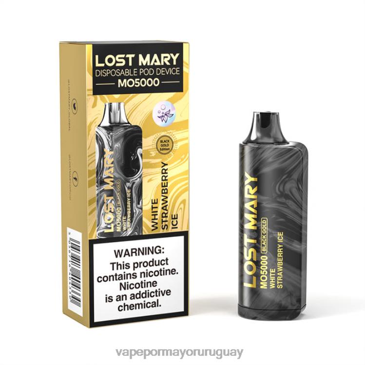 F6J4N347 - Vape Uruguay precio LOST MARY MO5000 hielo de fresa blanca oro negro 10ml