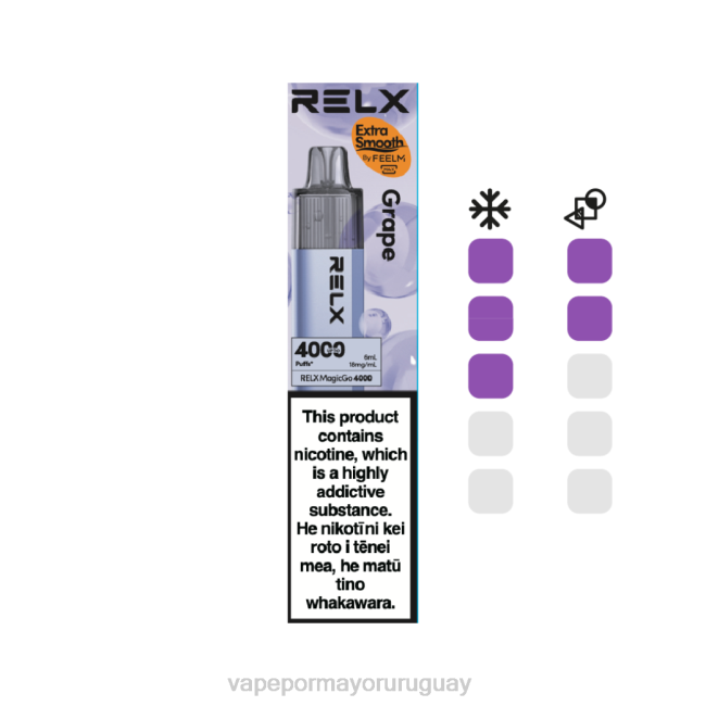 Liquido Vape Uruguay - RELX MagicGo 4000 vaporizadores desechables uva XDNL46