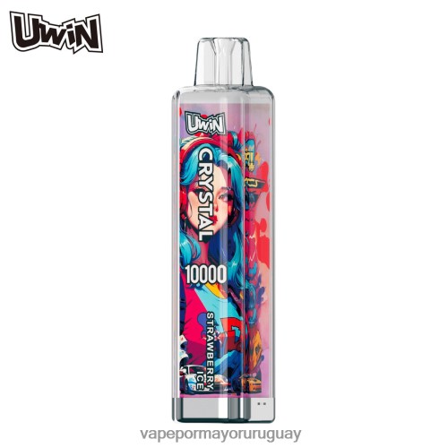 Vape Uruguay Sin Nicotina - UWIN CRYSTAL 10000 vaporizadores desechables hielo de fresa NJ08H89