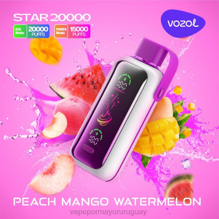 Liquido Vape Uruguay - VOZOL STAR 20000 468N16 sandia mango durazno