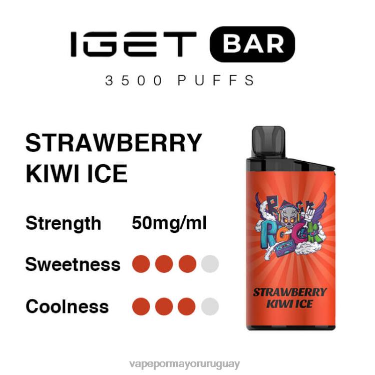 F6J4N90 - Vape Uruguay mercado libre IGET BAR hielo de fresa y kiwi 3500 5% nicotina