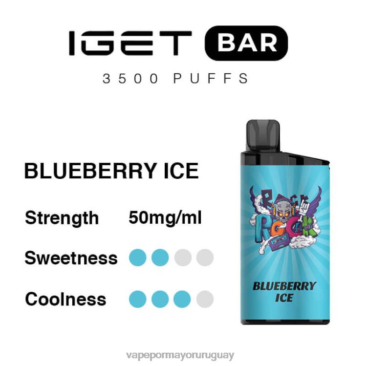 F6J4N98 - Vape por mayor Uruguay IGET BAR hielo de arándanos 3500 5% nicotina